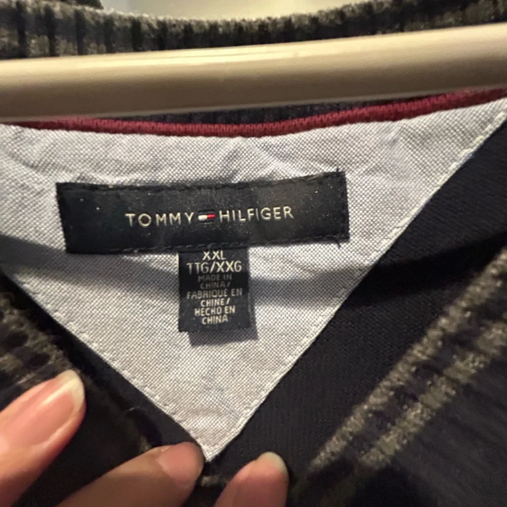 Tommy Hilfiger Blue V-Neck Sweater - Picture 2 of 3
